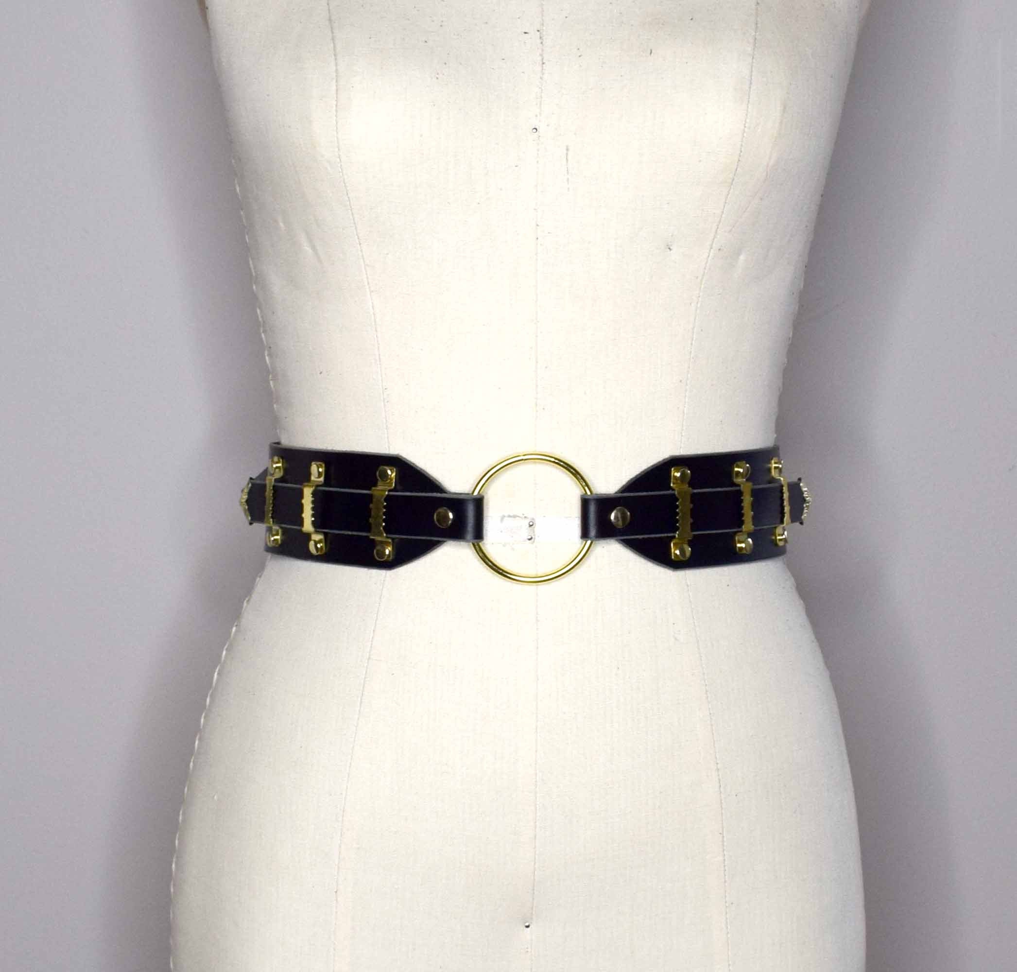 Men's Black Textured Leather Belt with Silver Buckle - Barneys Originals