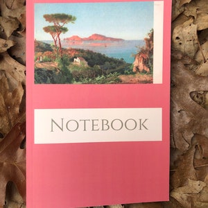 Quaderno con pagine bianche a righe, con una splendida cartolina antica di Capri, Italia, 6 x 9 con 120 pagine bianche a righe, copertina flessibile