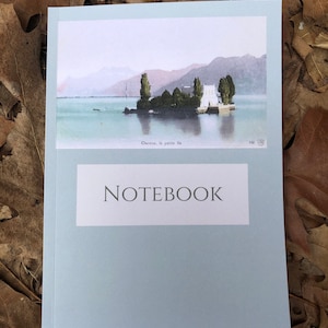 Carnet de notes vierges lignées, comprenant une superbe carte postale ancienne de Suisse, 6 x 9 pouces avec 120 pages vierges lignées, broché, couverture souple