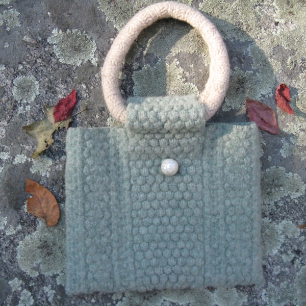 Felted Purse/ Wool Apparel Accessories OOAK Felt bag/ Felt Handbag/ Wool Felt Purse