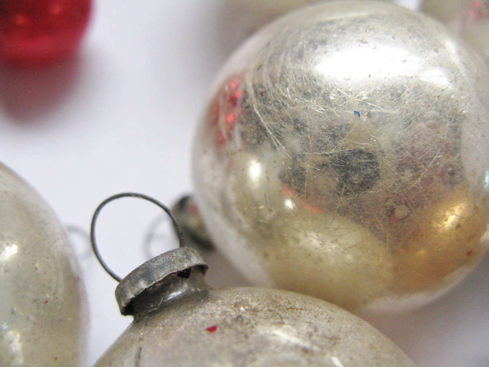 Mercury Glass Bulbs /lot of Over 70 Vintage Retro/ Ball Picks / Christmas Ornaments