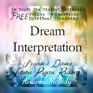Dream Interpretation Same Day In Depth Dream Analysis, Dream Reading Sent Via PDF