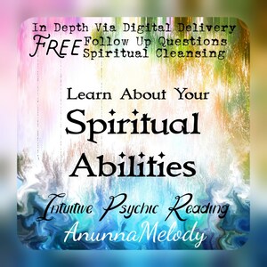 Spiritual Abilities In Depth Psychic Intuitive Reading, Psychic Abilities Reading, Via PDF Email