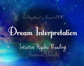 Dream Interpretation Same Day In Depth Dream Analysis, Dream Reading Sent Via PDF