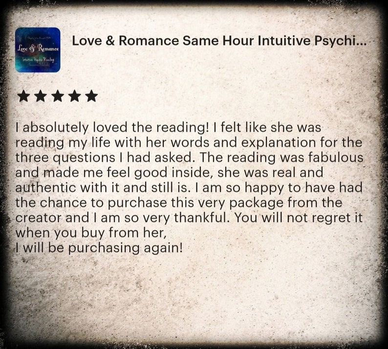 Love & Romance Same Hour Intuitive Psychic Reading, In Depth, Same Day Reading image 7