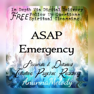 SAME HOUR ASAP Emergency Intuitive Psychic Reading, Same Hour Reading