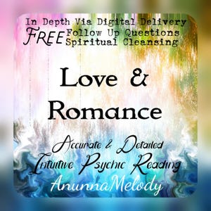 Love & Romance Same Hour Intuitive Psychic Reading, In Depth, Same Day Reading