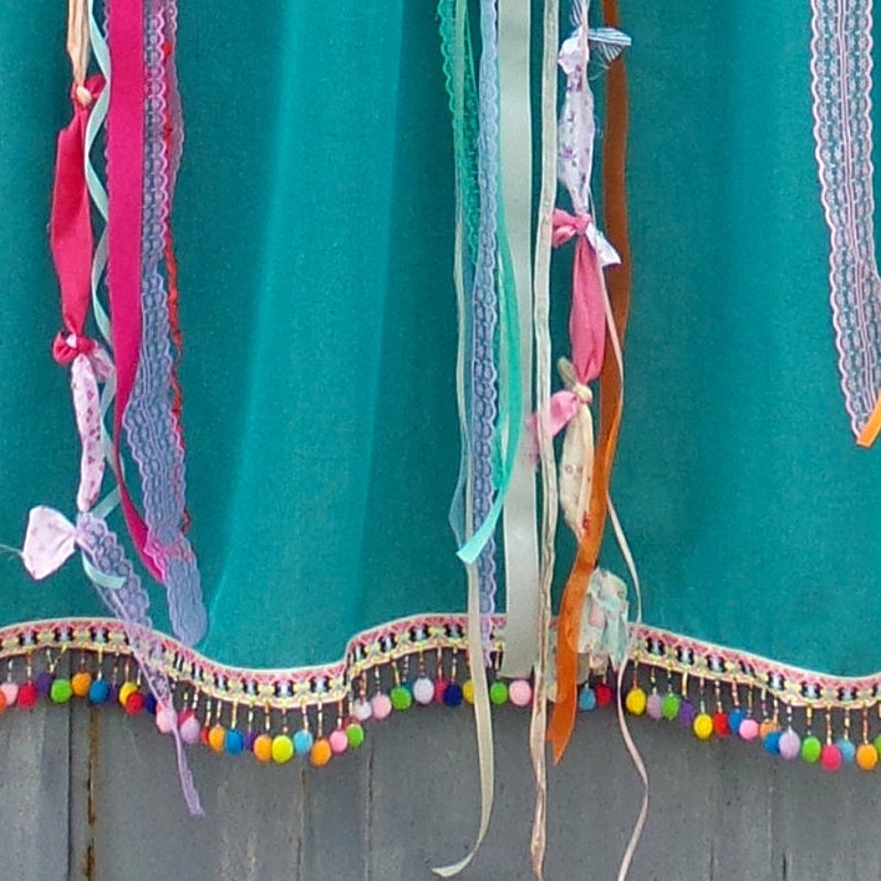Bohemian Rag Curtains - Etsy