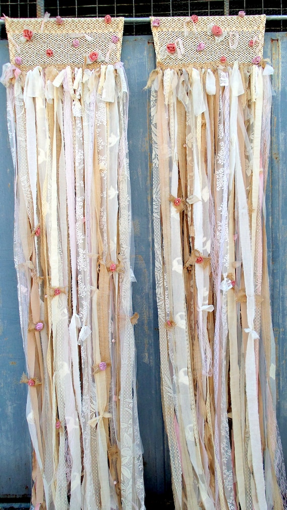 Boho Rag Curtain Gypsy Bohemian Curtain Sheer Curtain Rag Etsy