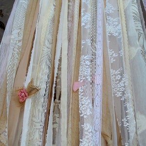 Boho Rag Curtain Gypsy Bohemian Curtain Sheer Curtain Rag Backdrop ...