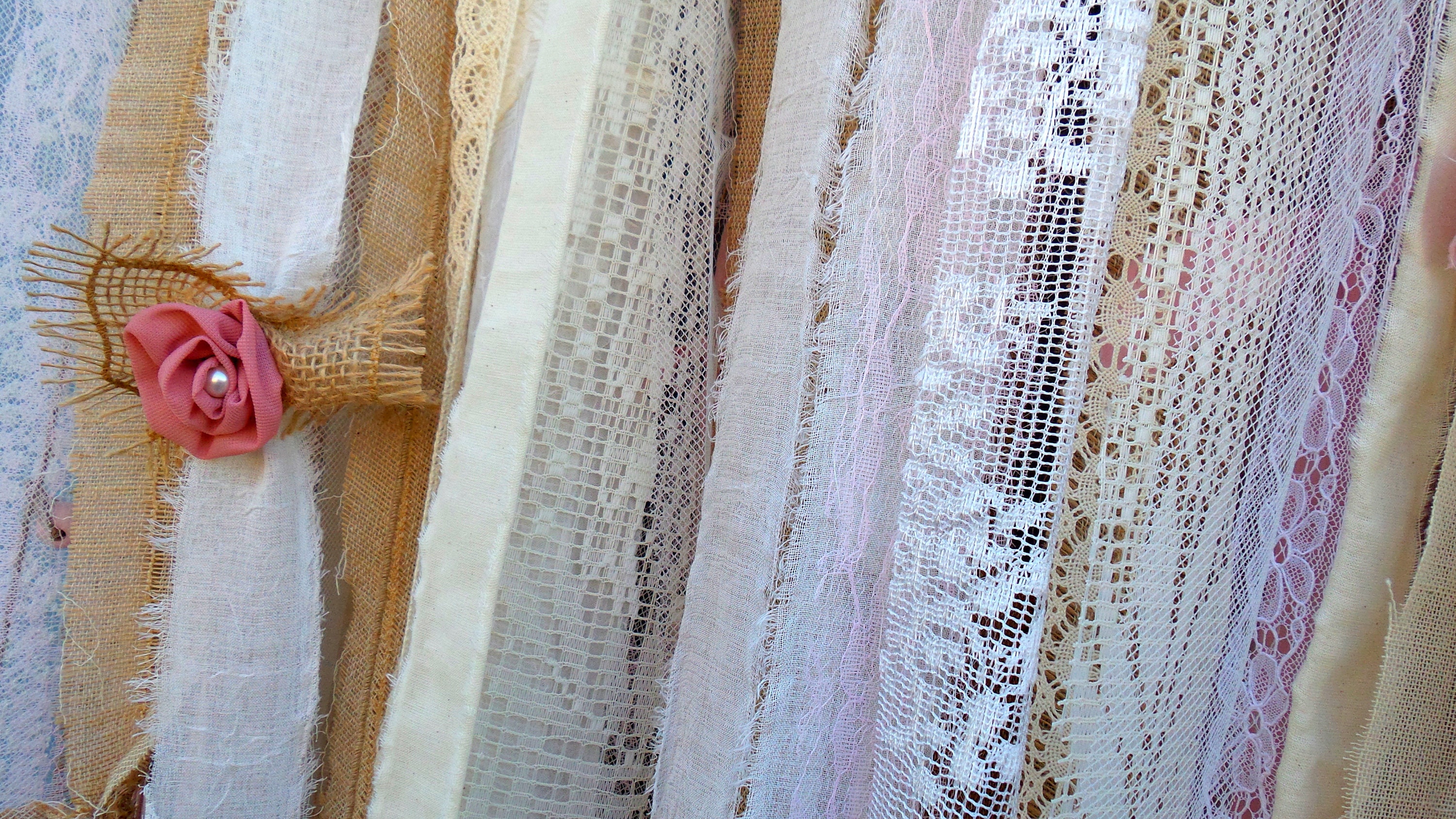 Boho Rag Curtain Gypsy Bohemian Curtain Sheer Curtain Rag | Etsy