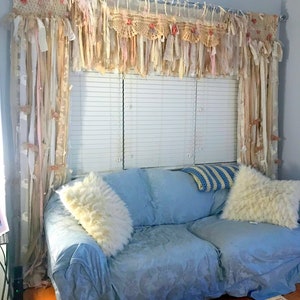 Boho Rag Curtain Gypsy Bohemian Curtain Sheer Curtain Rag Backdrop ...
