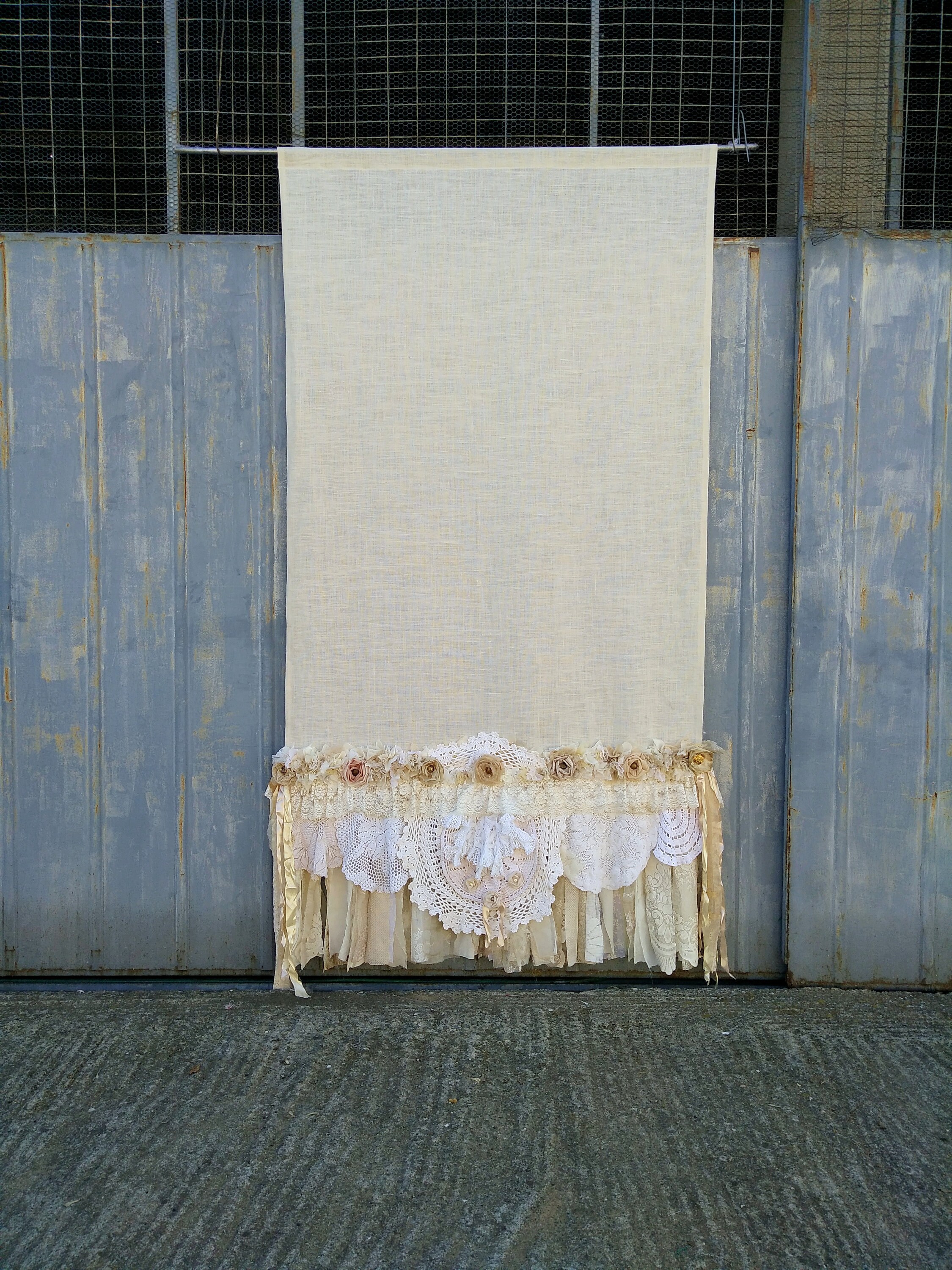 Ivory Cream Shower Curtain Custom Colors Curtains Vintage Etsy UK