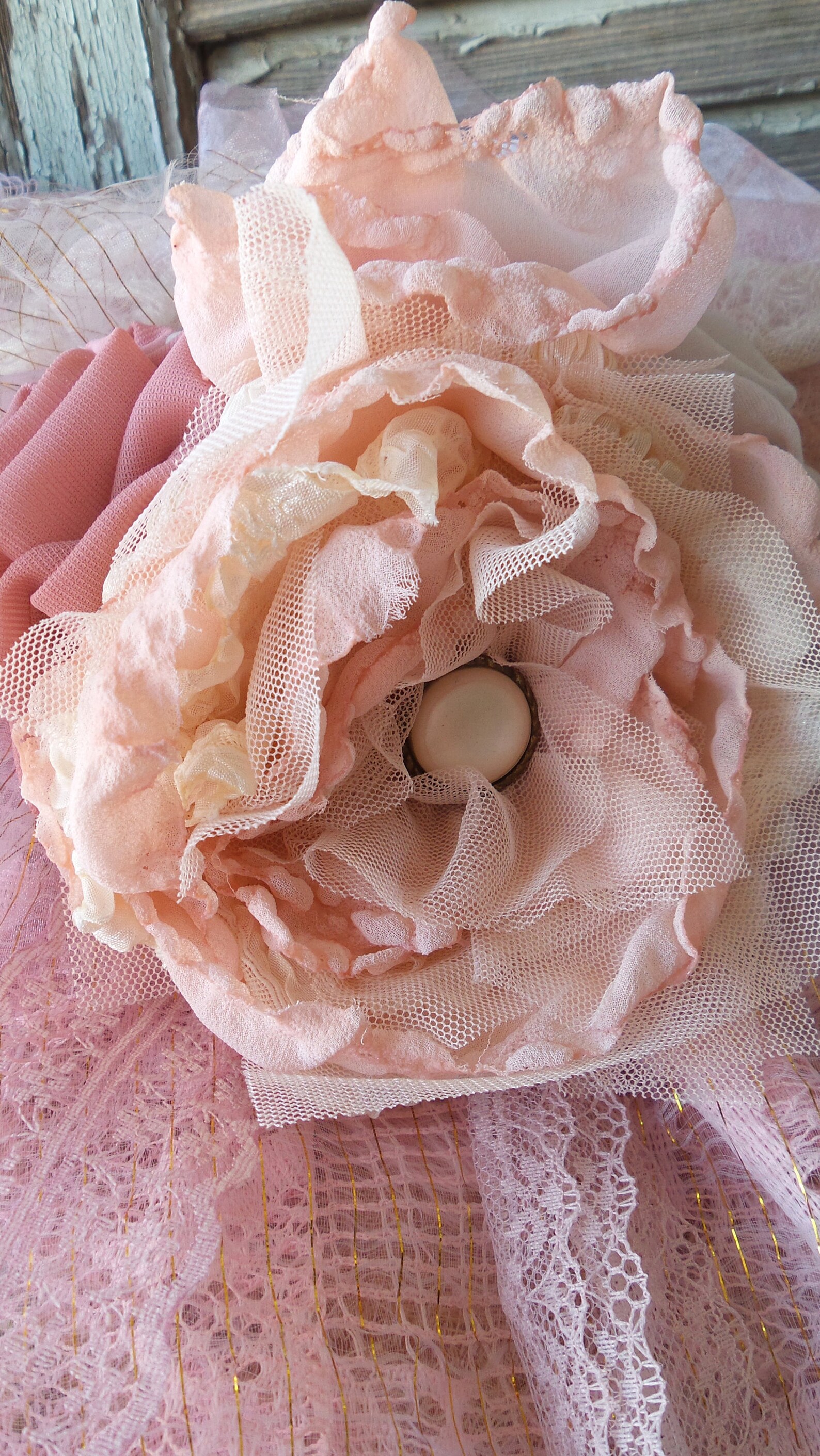 Shabby Chic Pillow Case Decorated With Romantic 3D Fragments Etsy