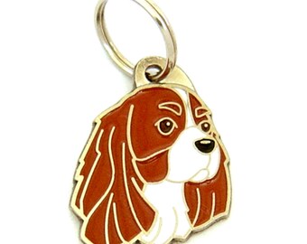 King Charles Cavalier Metal Stamped Medium Dog Spoiled Cav Small Dog Tag Steel Tag Light Weight tag Pet Tag Spoiled