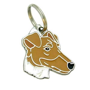 Personalised, stainless steel, breed pet tag, Mjavhov, Smooth fox terrier