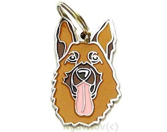Personalized German shepherd Dog Tag – Engraved Name ID Tag, Handmade Custom Pet Collar Tag