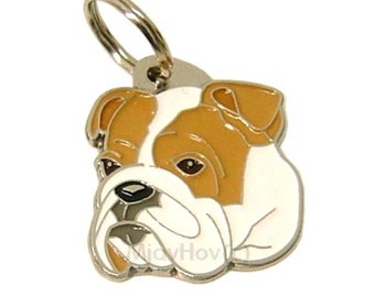 Hundemarke mit gravur, MjavHov, Englisch Bulldog