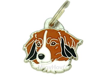 Pet ID tag, (Dog ID tag) Personalised, stainless steel, breed, Kooikerhondje