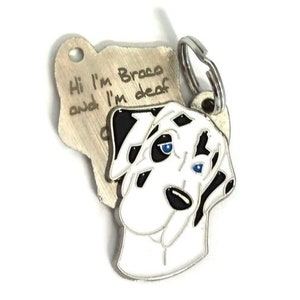 Pet ID tag, Dog ID tag Personalised, stainless steel, breed, Great dane image 8