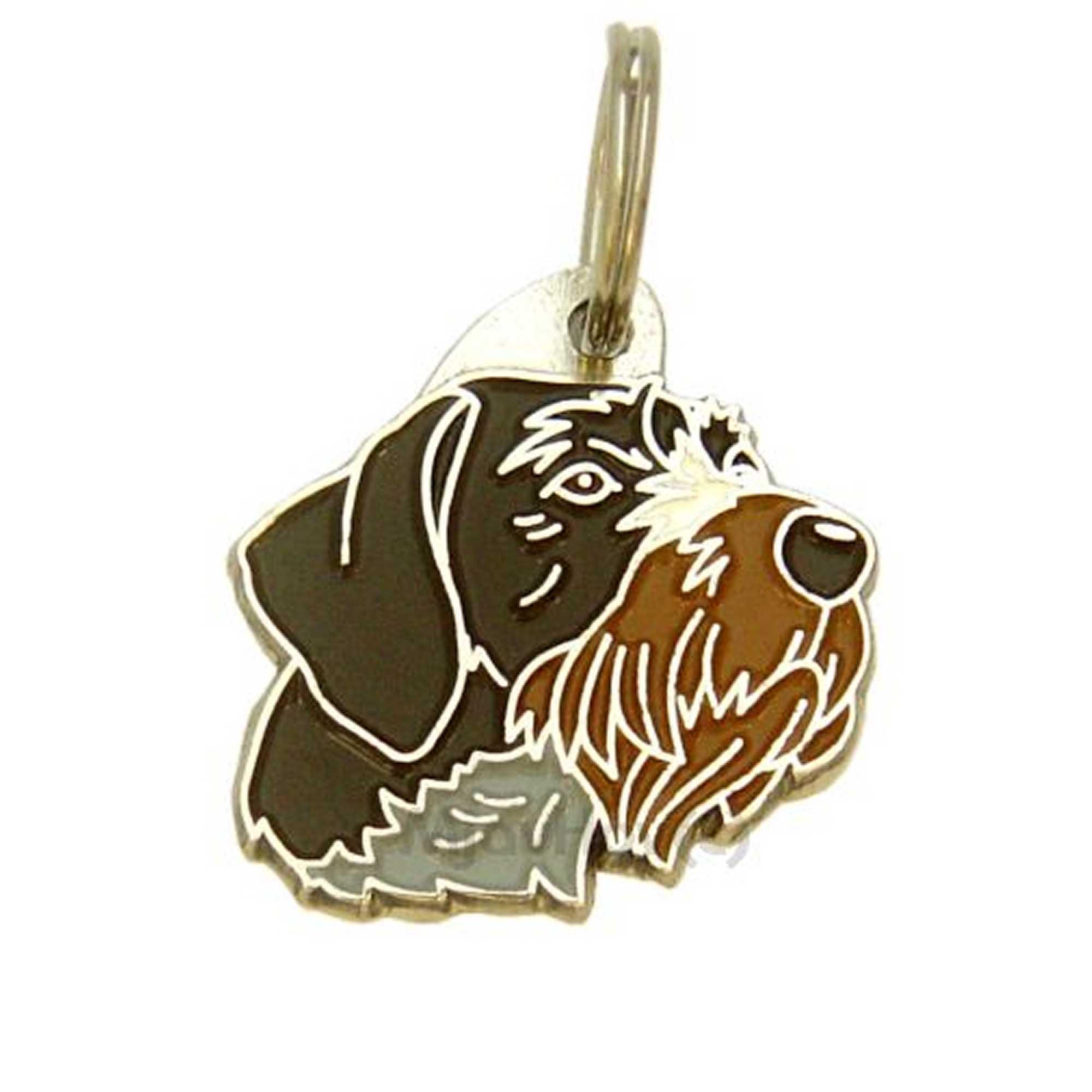 Pet ID tag (dog ID tag ) Mjavhov, German wirehaired pointer, name tag or keyring