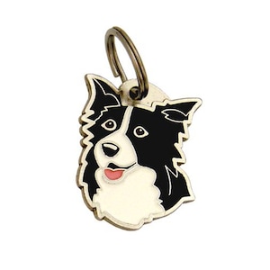 Pet ID tag, (Dog ID tag) Personalised, stainless steel, breed,MjavHov, Border collie