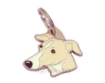 Pet ID tag, (Dog ID tag) Personalised, stainless steel, breed, Sighthound (Whippet, Greyhound)