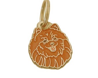 Personalised, stainless steel, breed pet tag, MjavHov, Pomeranian