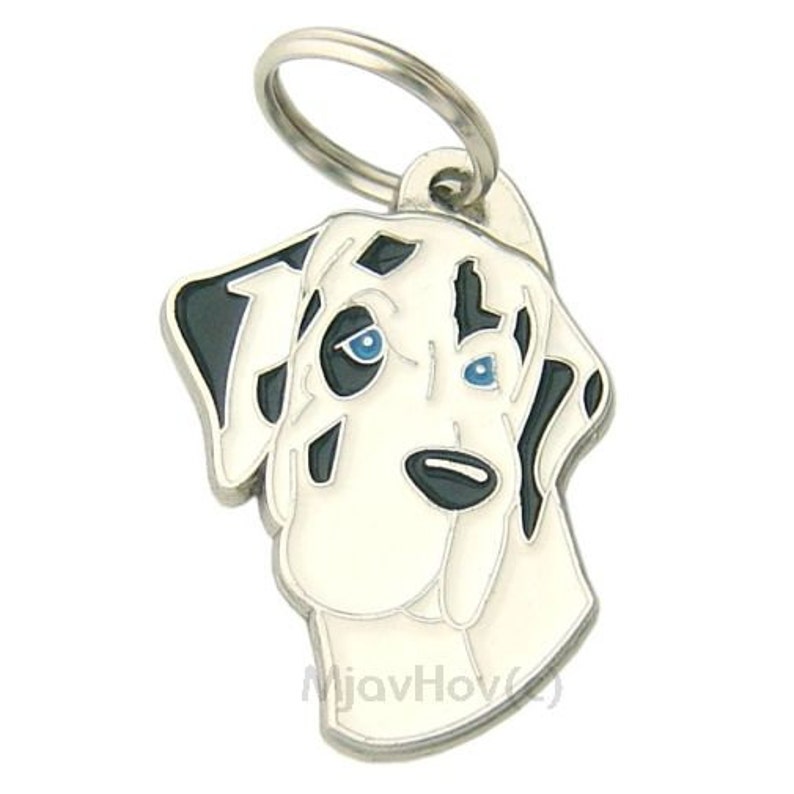 Pet ID tag, Dog ID tag Personalised, stainless steel, breed, Great dane image 2