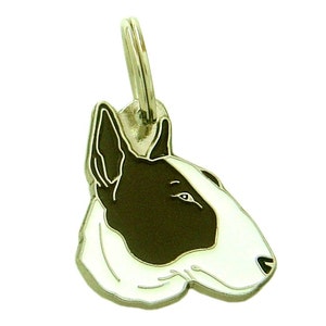 Pet ID tag, (Dog ID tag) Personalised, stainless steel, breed, Bull Terrier