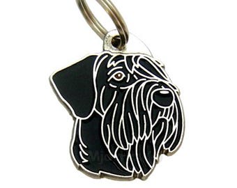 Pet ID tag, (Dog ID tag) Personalised, stainless steel, breed, Giant schnauzer