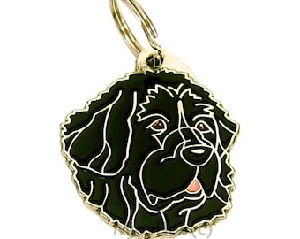 Pet ID tag, (Dog ID tag) Personalised, stainless steel, breed, Newfoundland