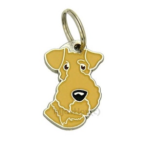 Pet ID tag, (Dog ID tag) Personalised, stainless steel, breed, Lakeland terrier