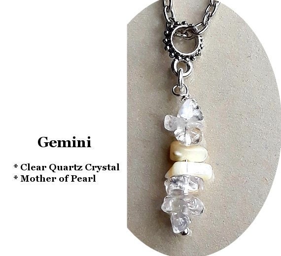 Gemini cheap crystal necklace