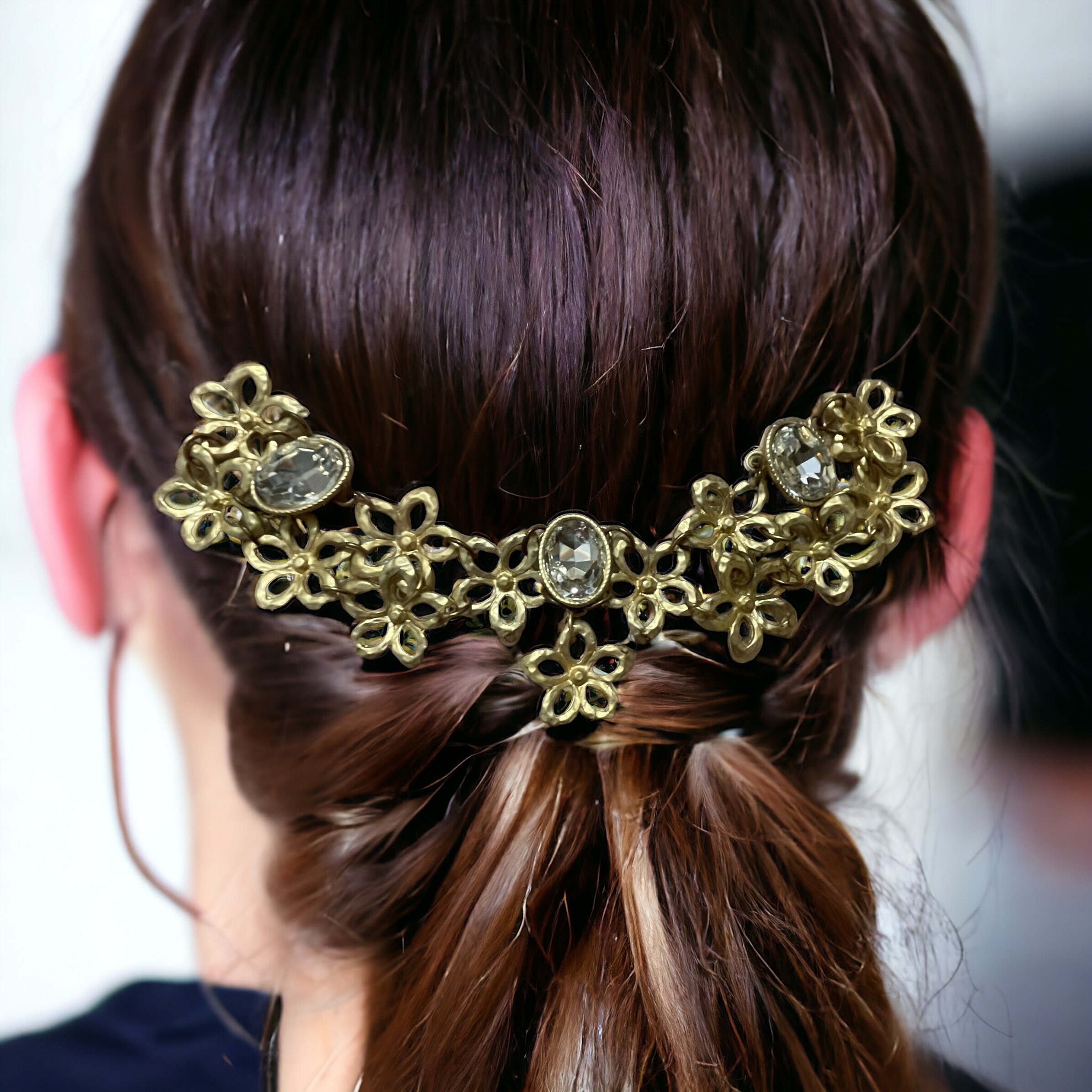 Goyard upcycled Gold Hair Clips with extra material $_57.PNG?set_id=880000500F main image 4