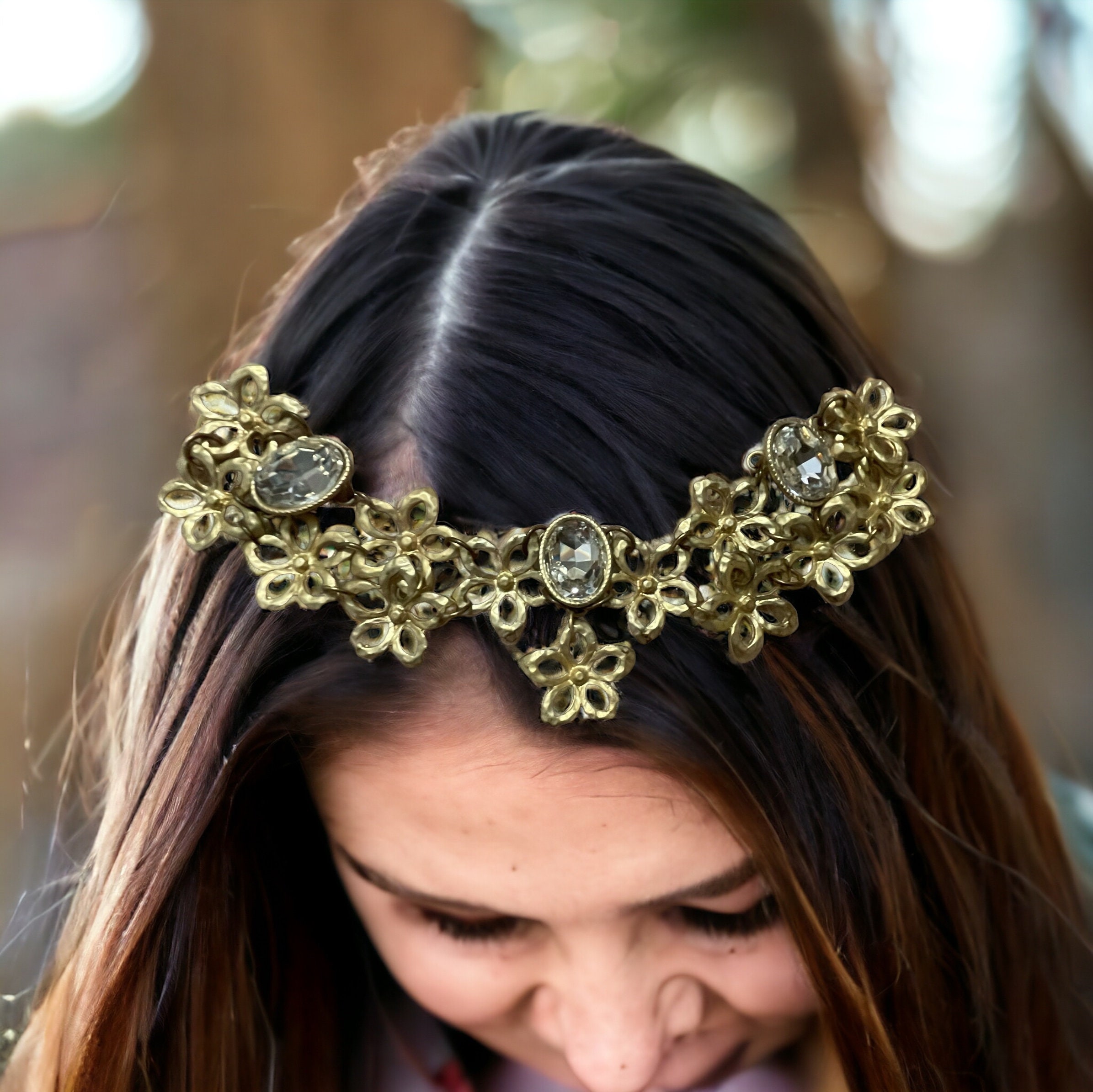 Goyard upcycled Gold Hair Clips with extra material $_57.PNG?set_id=880000500F main image 3