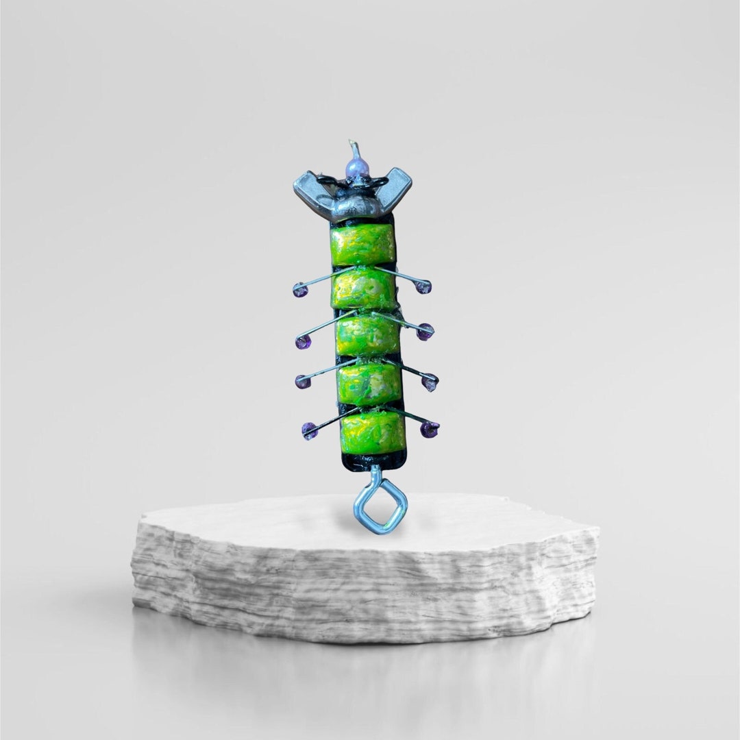 Caterpillar Style Insect Pin - Made of Staples, Hardware (nuts/screws ...