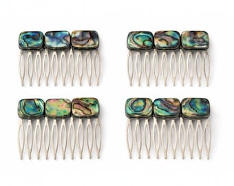 Stunning abalone shell hair comb