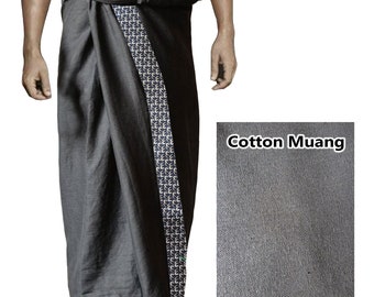 Longyi cotton - Sarong cotton Dhoti - Pareo - Lavalava - Malong Mens cotton Homewear beachwear surf boho Hippie One size - men's, women's