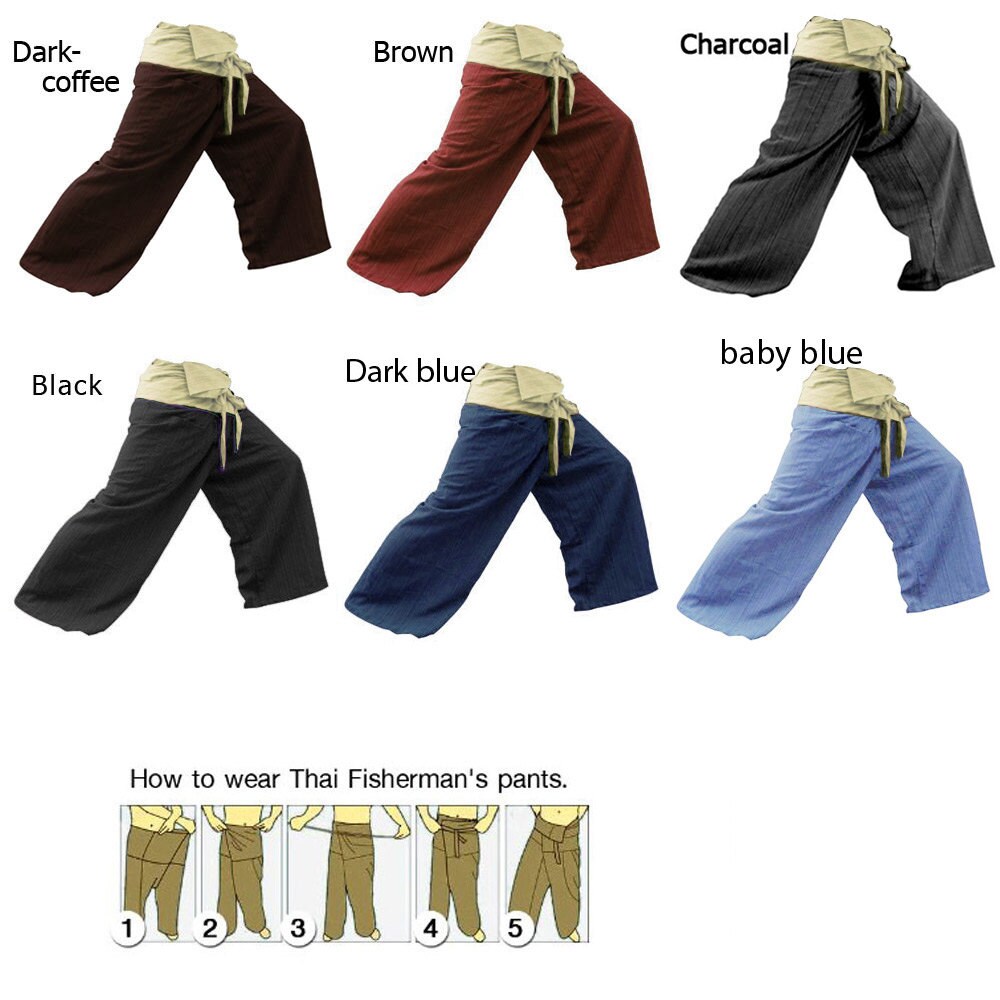 Fisherman Pants 2 TONE Thai Fisherman Pants Cotton striped Etsy