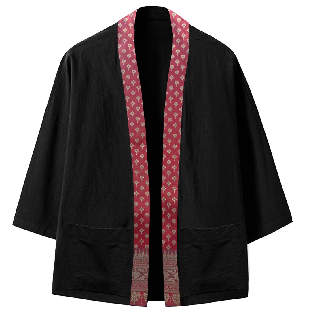 2019 Embroidery Cotton Shirts Men Kimono Traditional Open - Etsy