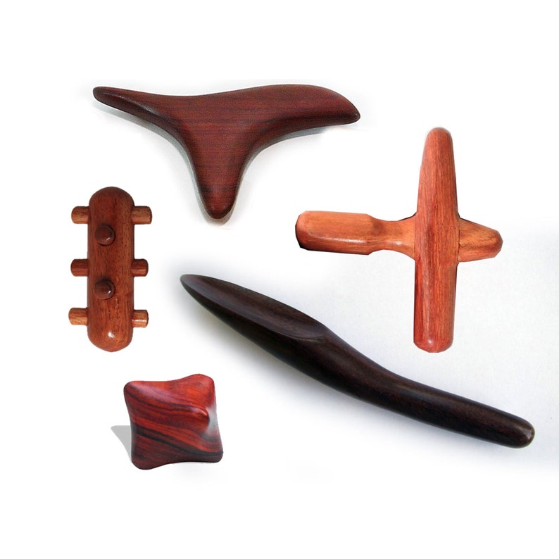 Set A 5 Piece Hand Massage Tool Rosewood Wooden Self Massage Etsy