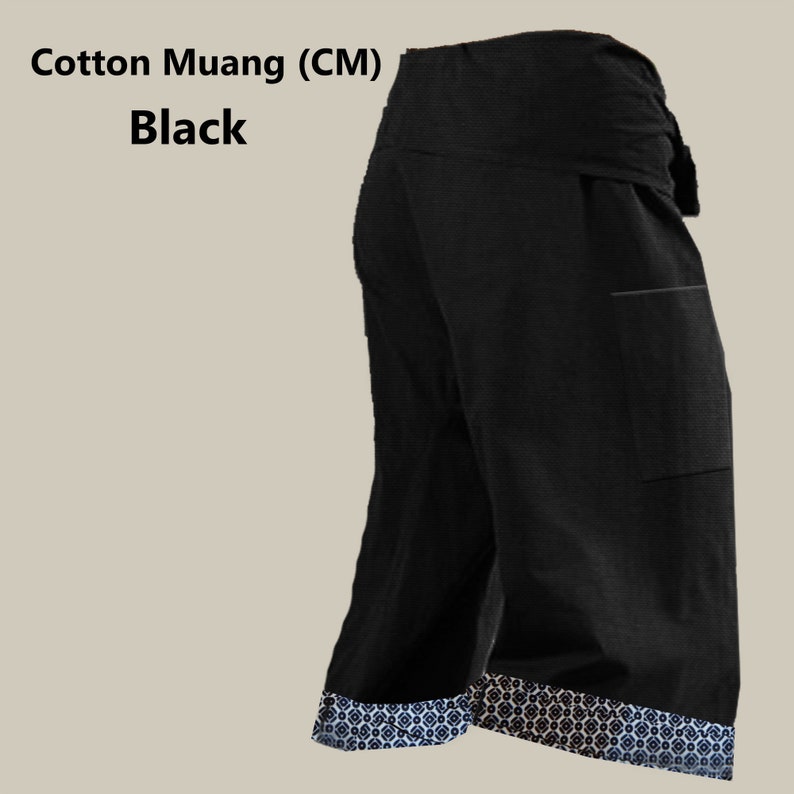 Waist Baby Blue Fisherman Pants Thai Fisherman Pants Cotton Etsy