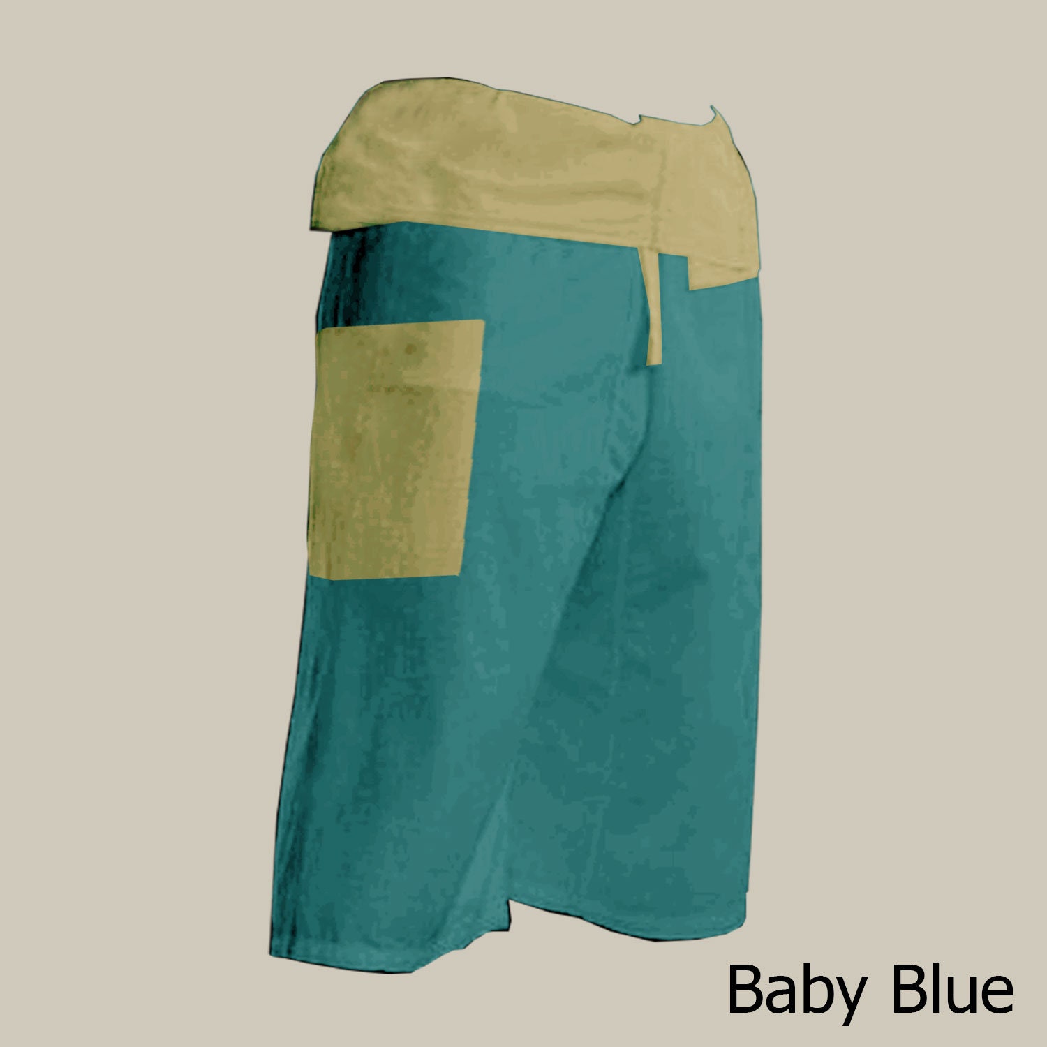 Buy Waist White, 2 Tone Fisherman Pants, Thai Fisherman Pants Cotton