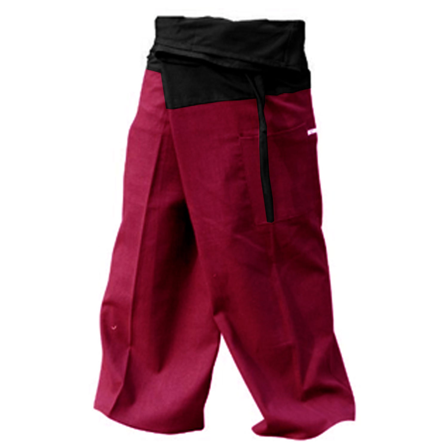 Waist Black Fisherman Pants 2 TONE Thai Fisherman Pants Etsy