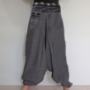 Harem pants, Rough cotton harem pants in a natural.