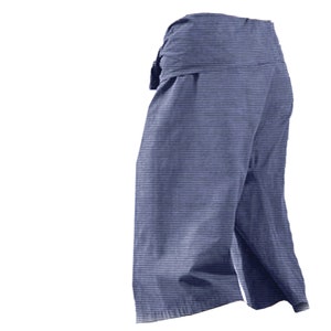 Fisherman Pants, Thai Fisherman Pants Cotton Shorts (Striped).