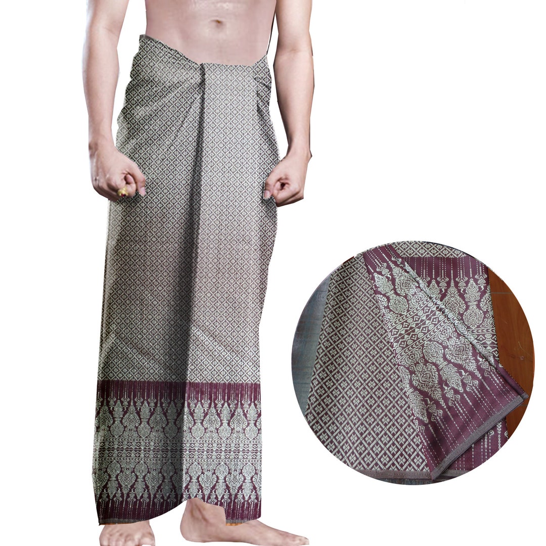 Longyi Silk a Mix Sarong Silk Dhoti Pareo Lavalava - Etsy