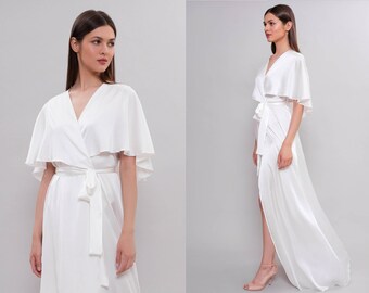 long white robe for bride