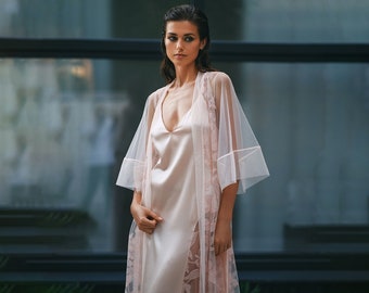 Long Pure Silk Nightgown W7, Bridal Nightwear